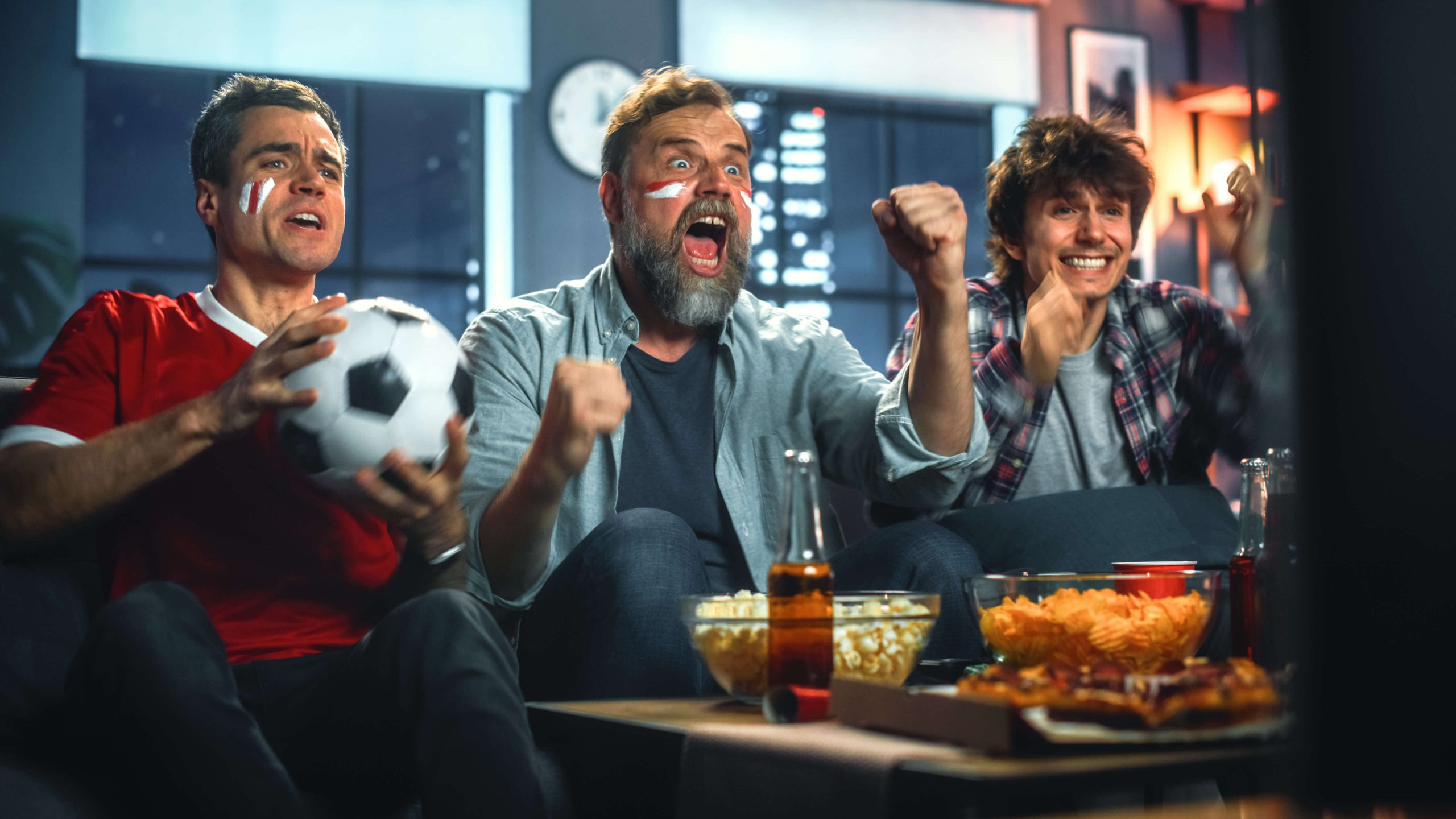Fans watching World Cup